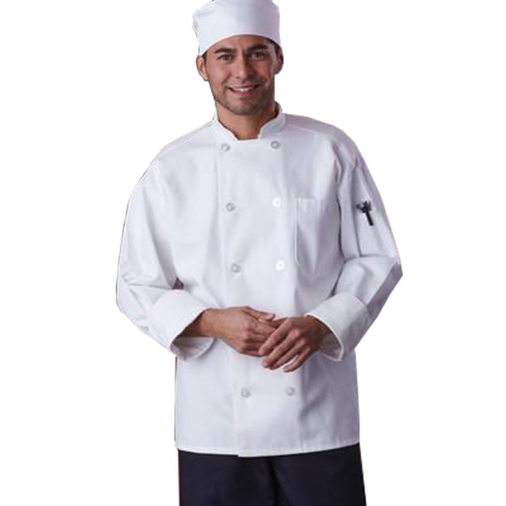 Bragard Chef Coat Jacket Men's 1X White Button Up Double Breasted Long Sleeve